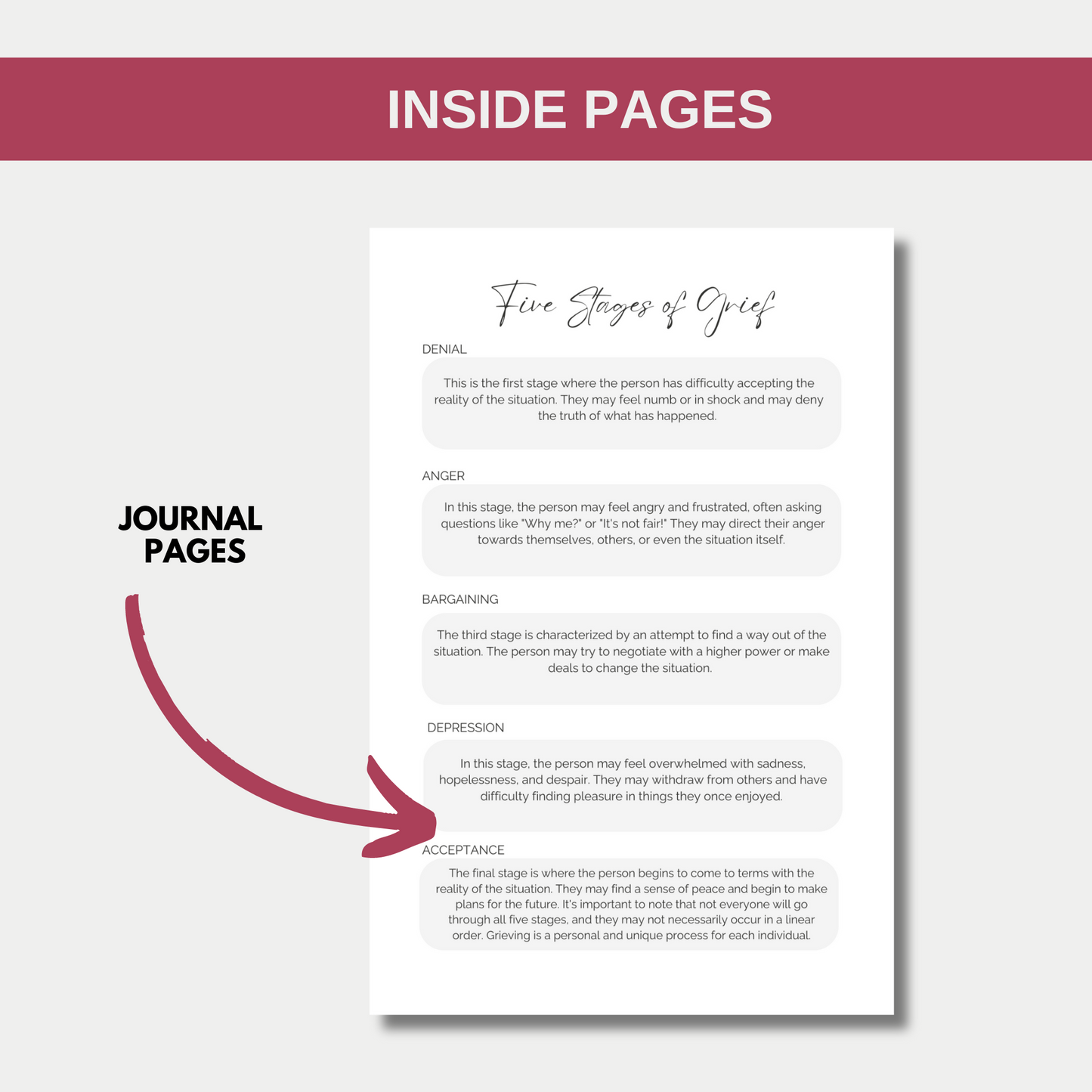 Encouraged, Blessed, & Comforted Grief Journal